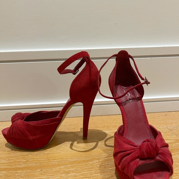 Aldo red high heel shoes - Picture 2 of 5